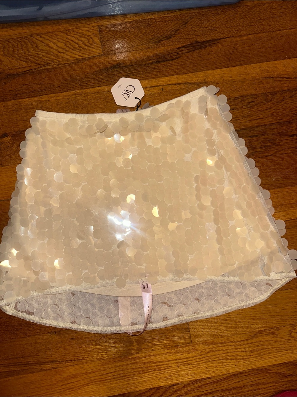 NWT Cream Sequin Mini Skirt - Women's Party Skirt